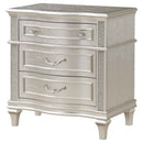 Evangeline 3-drawer Nightstand Silver Oak - Home & Sleep Outlet