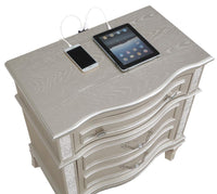 Evangeline 3-drawer Nightstand Silver Oak - Home & Sleep Outlet