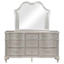 Evangeline 9-drawer Dresser with Mirror Silver Oak - Home & Sleep Outlet