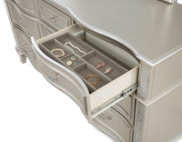 Evangeline 9-drawer Dresser with Mirror Silver Oak - Home & Sleep Outlet