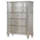 Evangeline 6-drawer Bedroom Chest Silver Oak - Home & Sleep Outlet