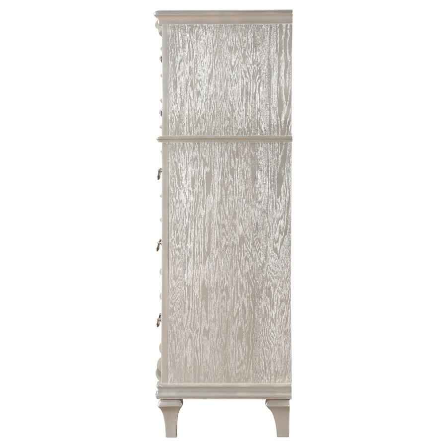 Evangeline 6-drawer Bedroom Chest Silver Oak - Home & Sleep Outlet