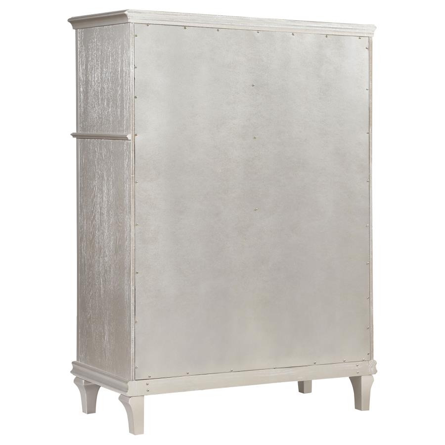 Evangeline 6-drawer Bedroom Chest Silver Oak - Home & Sleep Outlet
