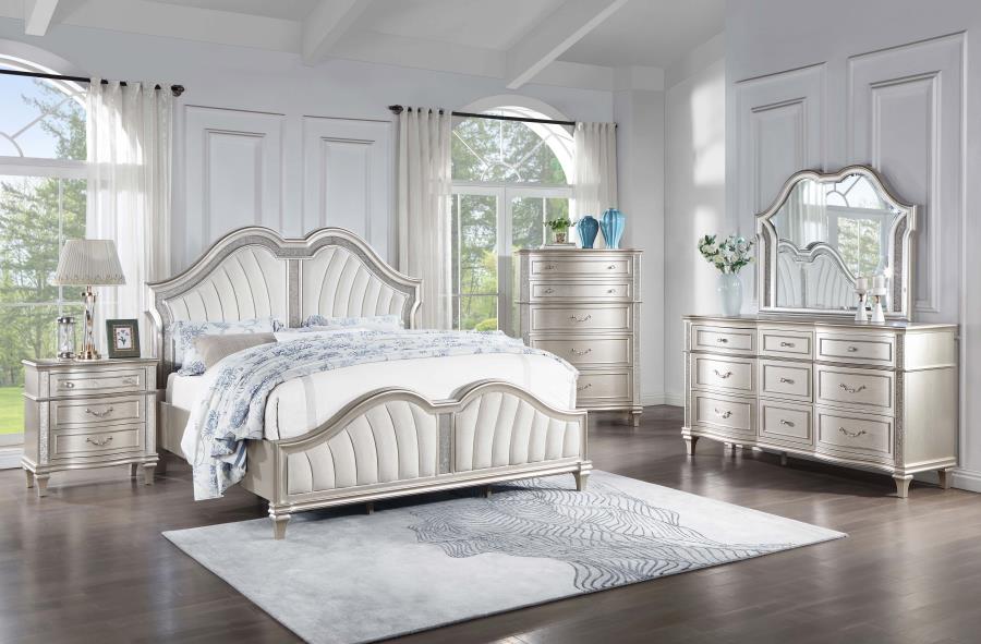 Evangeline 6-drawer Bedroom Chest Silver Oak - Home & Sleep Outlet
