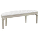 Evangeline Curved Fabric Upholstered Bench Silver Oak - Home & Sleep Outlet
