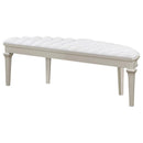 Evangeline Curved Fabric Upholstered Bench Silver Oak - Home & Sleep Outlet