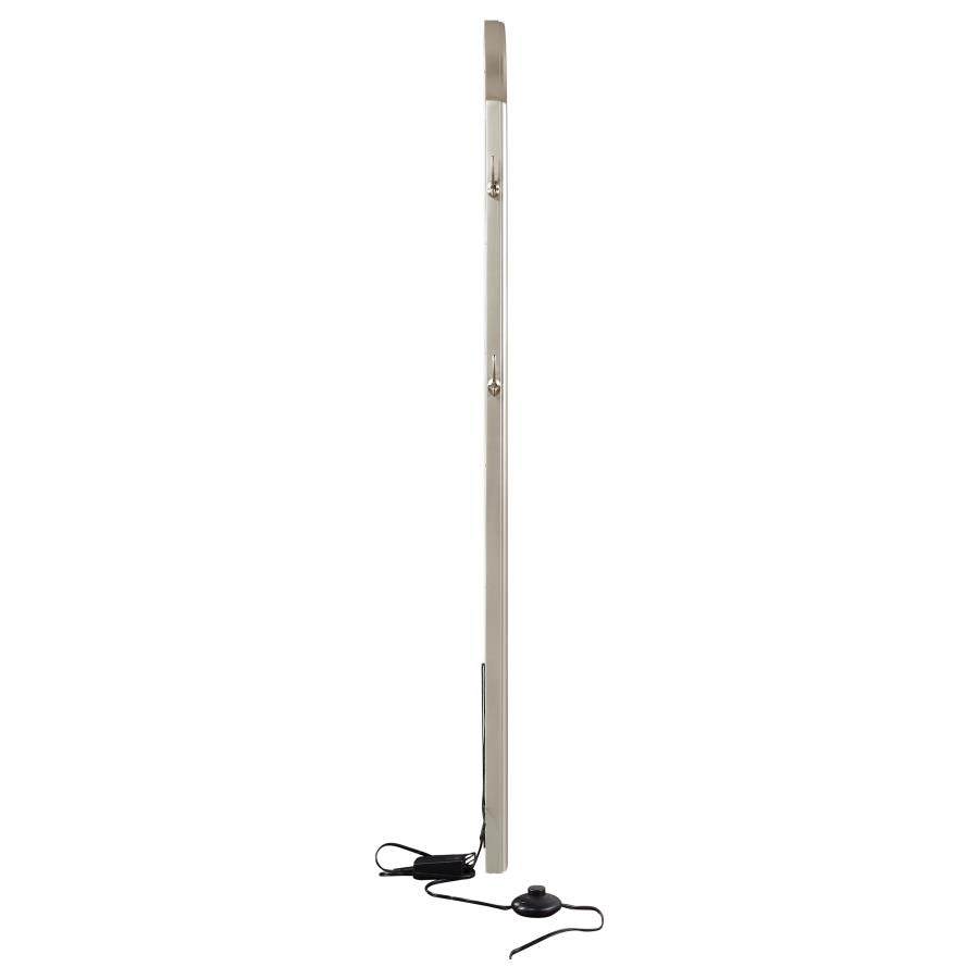 Evangeline Full Length LED Light Floor Mirror Silver Oak - Home & Sleep Outlet