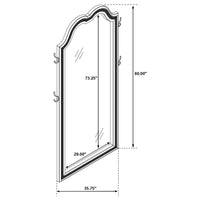Evangeline Full Length LED Light Floor Mirror Silver Oak - Home & Sleep Outlet