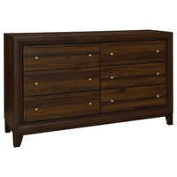 Welsley 5-piece Eastern King Bedroom Set Walnut - Home & Sleep Outlet