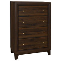 Welsley 5-piece Eastern King Bedroom Set Walnut - Home & Sleep Outlet
