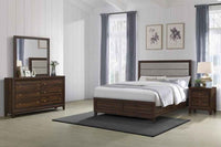 Welsley 4-piece California King Bedroom Set Walnut - Home & Sleep Outlet