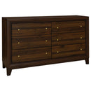 Welsley 4-piece California King Bedroom Set Walnut - Home & Sleep Outlet