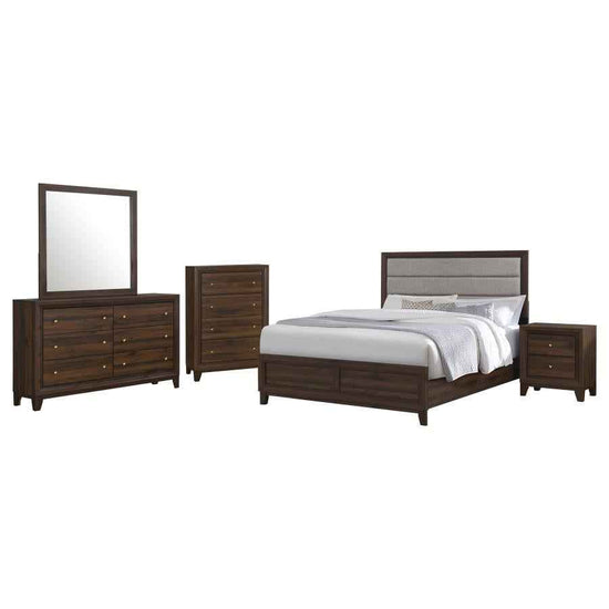 Welsley 5-piece California King Bedroom Set Walnut