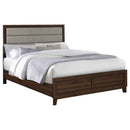 Welsley 50-inch Upholstered California King Bed Walnut - Home & Sleep Outlet
