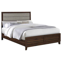 Welsley 50-inch Upholstered California King Bed Walnut - Home & Sleep Outlet