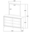Welsley 6-drawer Dresser and Mirror Walnut