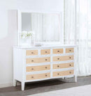 Bexhill 10-drawer Dresser and Mirror White
