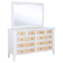 Bexhill 10-drawer Dresser and Mirror White