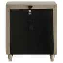 Antonella Upholstered 3-drawer Nightstand Ivory and Camel