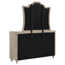 Antonella 7-drawer Upholstered Dresser with Mirror Ivory