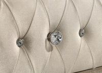 Antonella 7-drawer Upholstered Dresser with Mirror Ivory