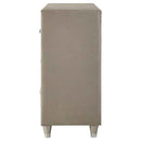 Antonella 7-drawer Upholstered Dresser Ivory and Camel
