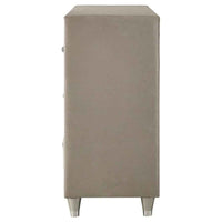Antonella 7-drawer Upholstered Dresser Ivory and Camel