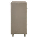 Antonella 7-drawer Upholstered Dresser Ivory and Camel