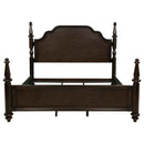 Andover 63-inch Four Poster Eastern King Bed Dark Oak