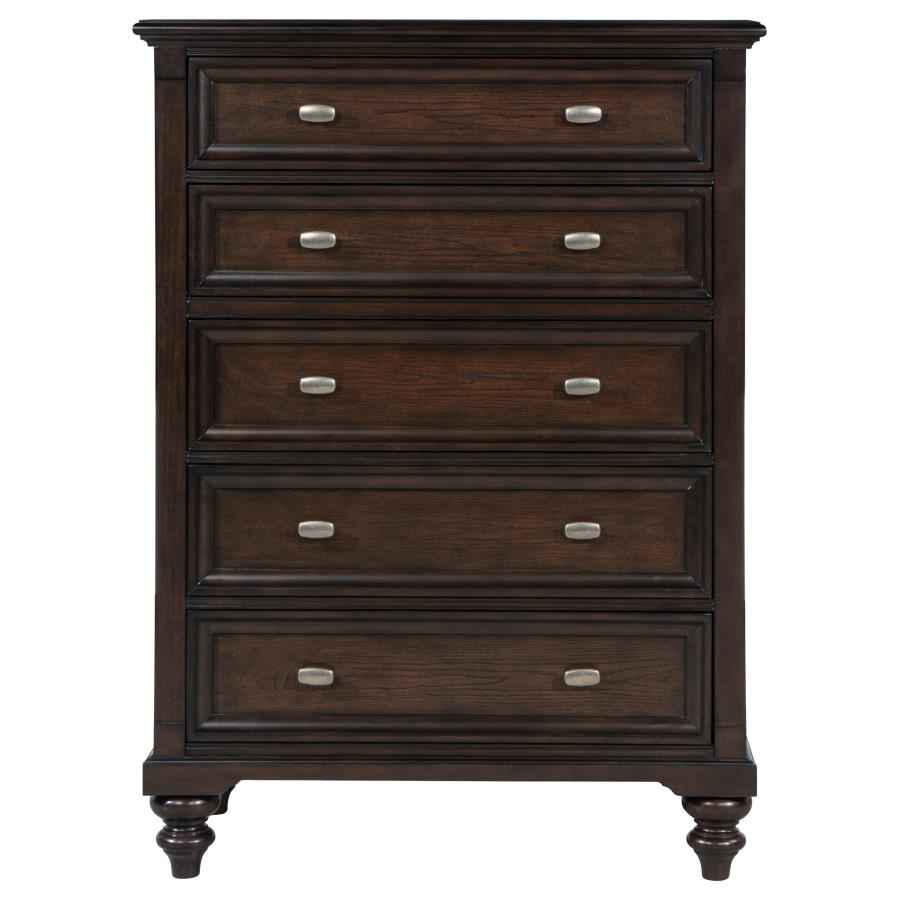 Andover 5-drawer Chest of Drawers Dark Oak