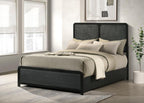 Home & Sleep Outlet - Cavelle 51-inch Upholstered Full Panel Bed Black