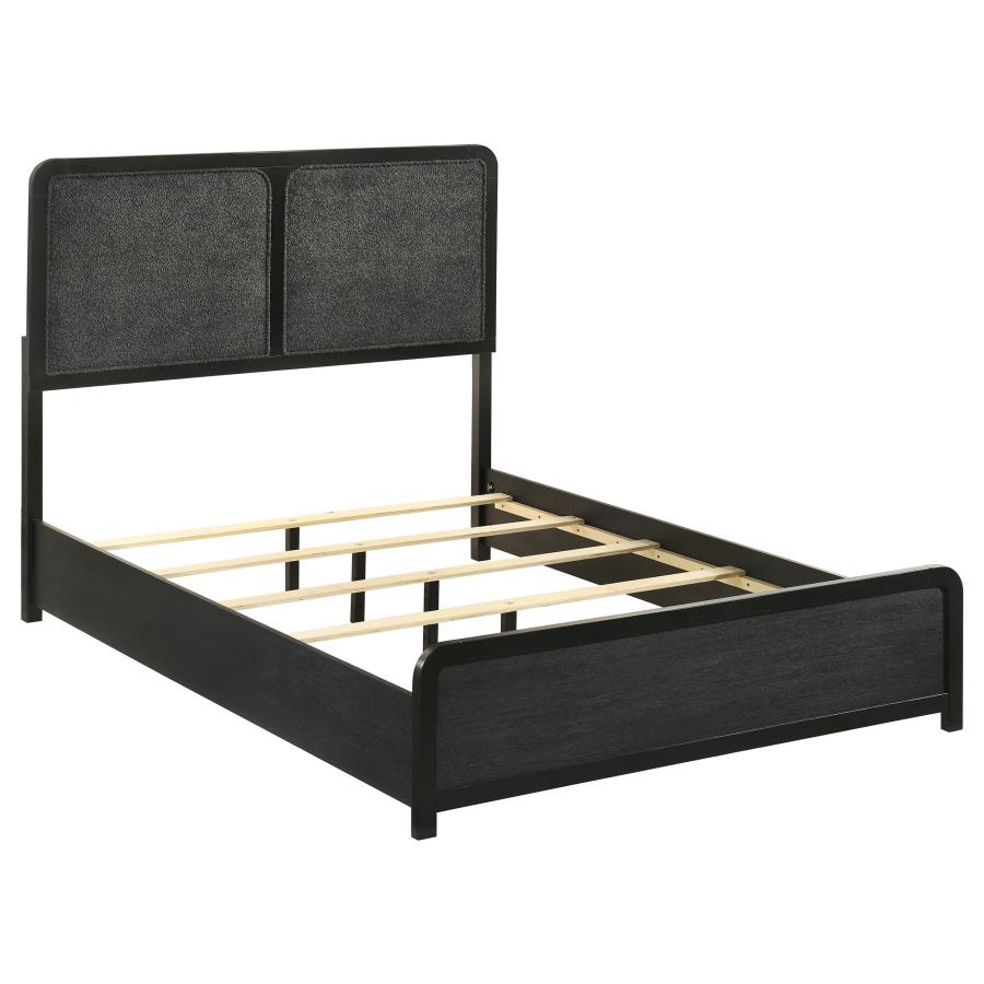 Home & Sleep Outlet - Cavelle 51-inch Upholstered Full Panel Bed Black