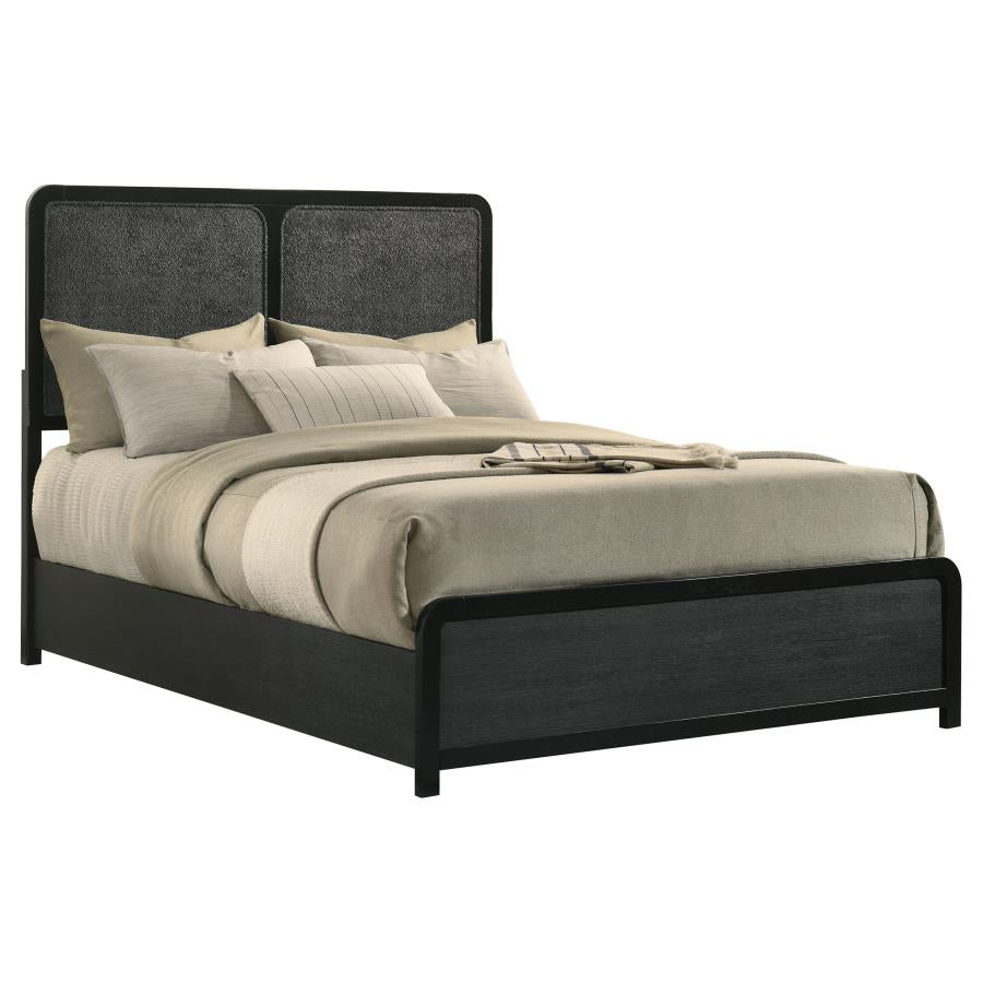 Home & Sleep Outlet - Cavelle 51-inch Upholstered Full Panel Bed Black
