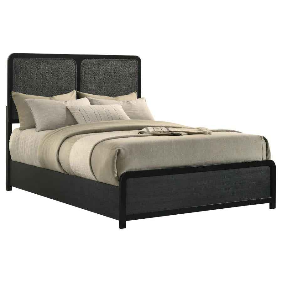 Cavelle 51-inch Upholstered Full Panel Bed Black