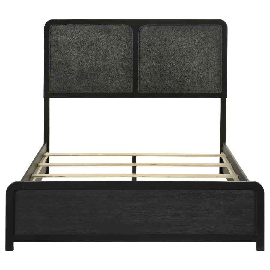 Cavelle 51-inch Upholstered Full Panel Bed Black