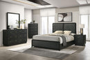 Cavelle 51-inch Upholstered Full Panel Bed Black