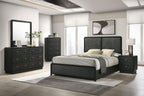 Home & Sleep Outlet - Cavelle 51-inch Upholstered Full Panel Bed Black