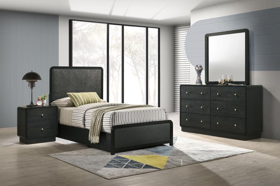 Home & Sleep Outlet - Cavelle 4-piece Twin Bedroom Set Black