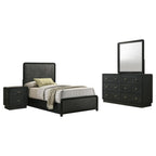 Home & Sleep Outlet - Cavelle 4-piece Twin Bedroom Set Black