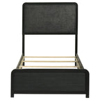 Home & Sleep Outlet - Cavelle 51-inch Upholstered Twin Panel Bed Black
