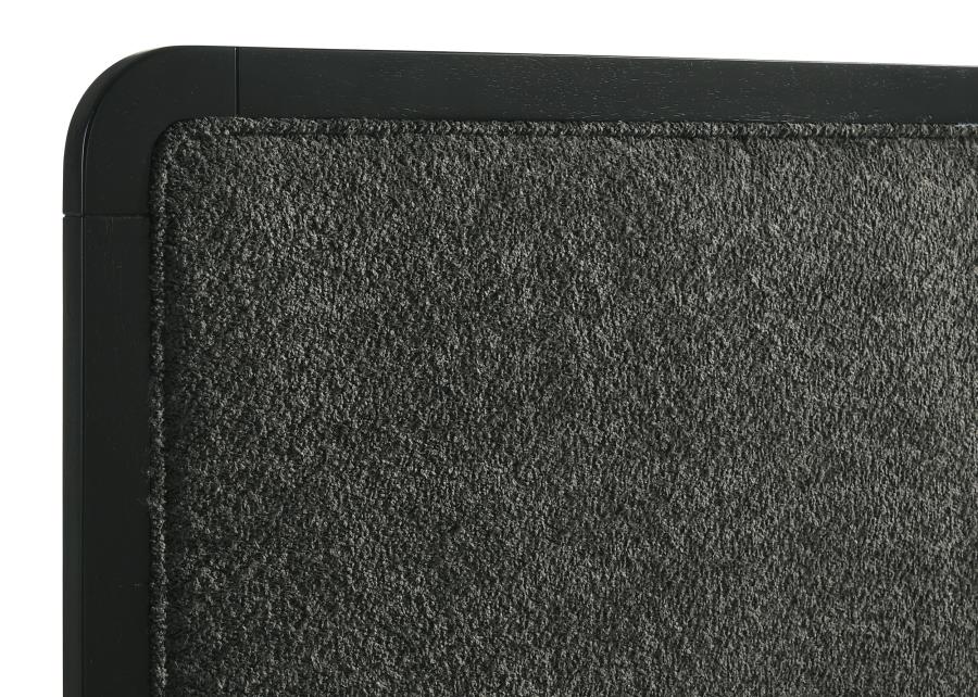 Home & Sleep Outlet - Cavelle 51-inch Upholstered Twin Panel Bed Black
