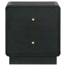 Cavelle 2-drawer Nightstand Bedside Table Black