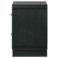 Cavelle 2-drawer Nightstand Bedside Table Black