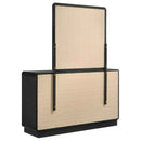 Cavelle 6-drawer Dresser and Mirror Black