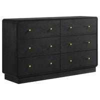 Cavelle 6-drawer Dresser Cabinet Black