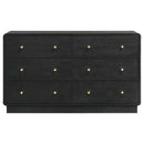 Cavelle 6-drawer Dresser Cabinet Black