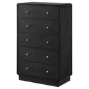 Cavelle 5-drawer Chest of Drawers Black