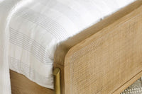 Arini Rattan California King Panel Bed Sand Wash and Natural