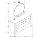 Arini 8-drawer Dresser with Mirror Sand Wash
