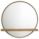 Arini Round Vanity Wall Mirror with Shelf Sand Wash